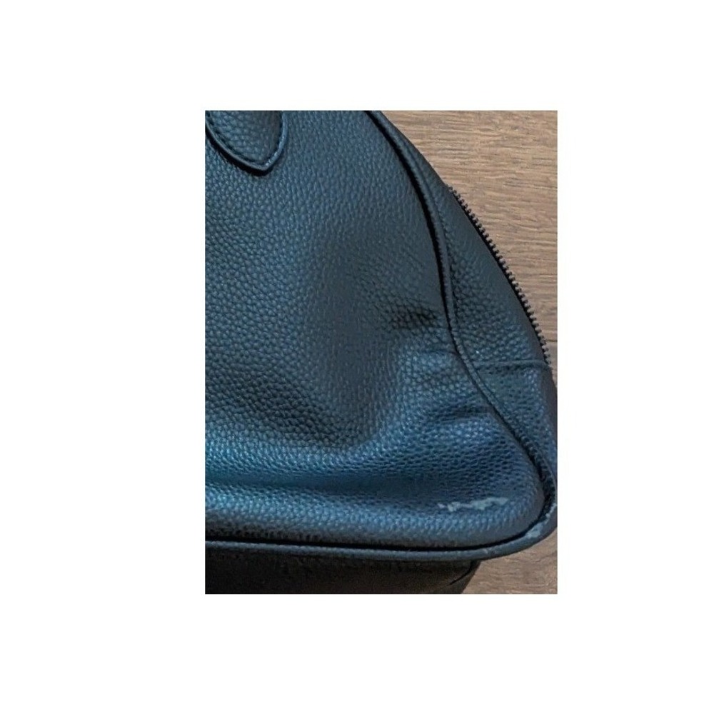 Nanette Lepore Black Pebbled Vegan Leather Dome Satchel Gold Hardware Handbag - Picture 6 of 8